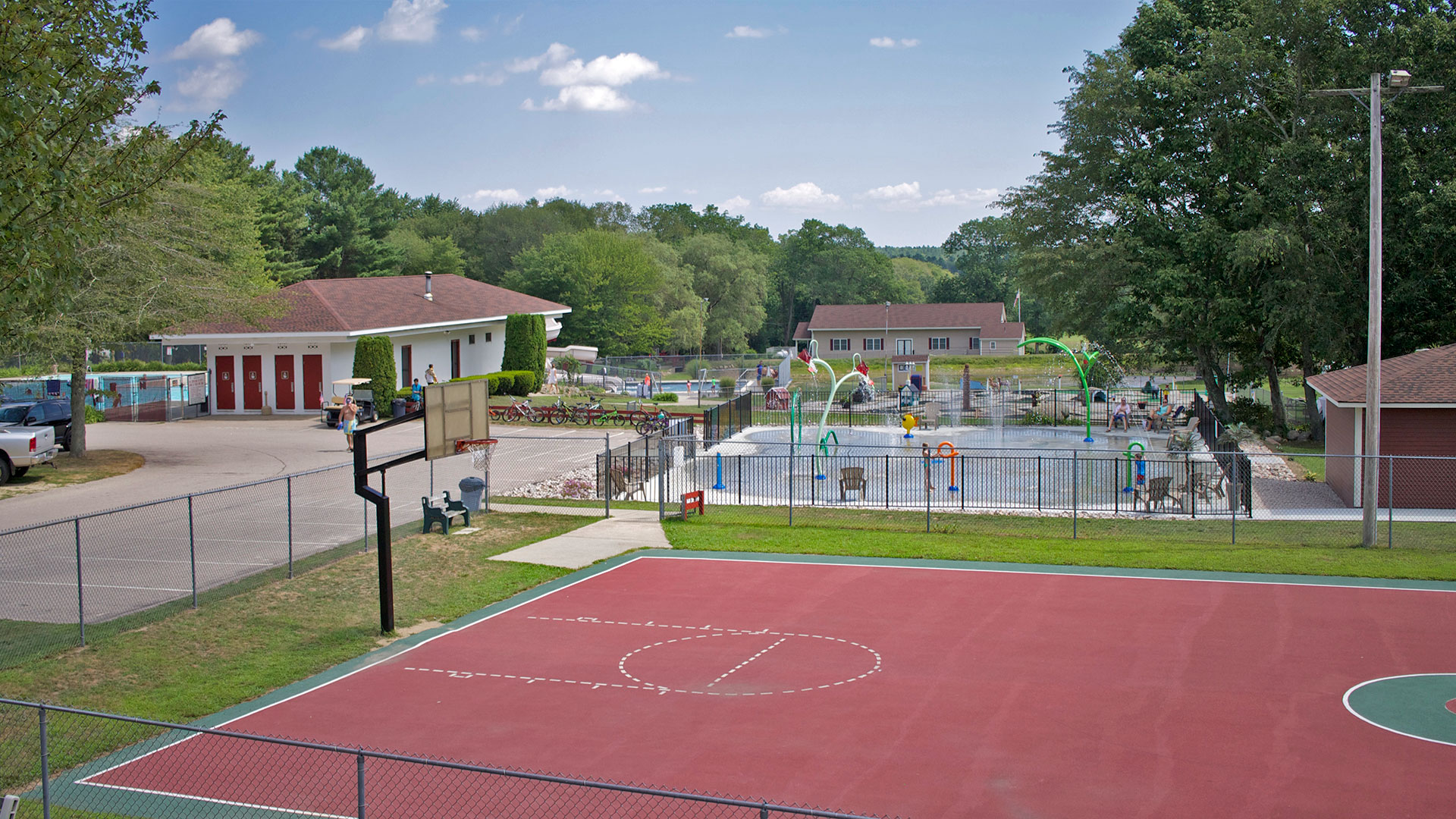 Tennis Court and Pool area
